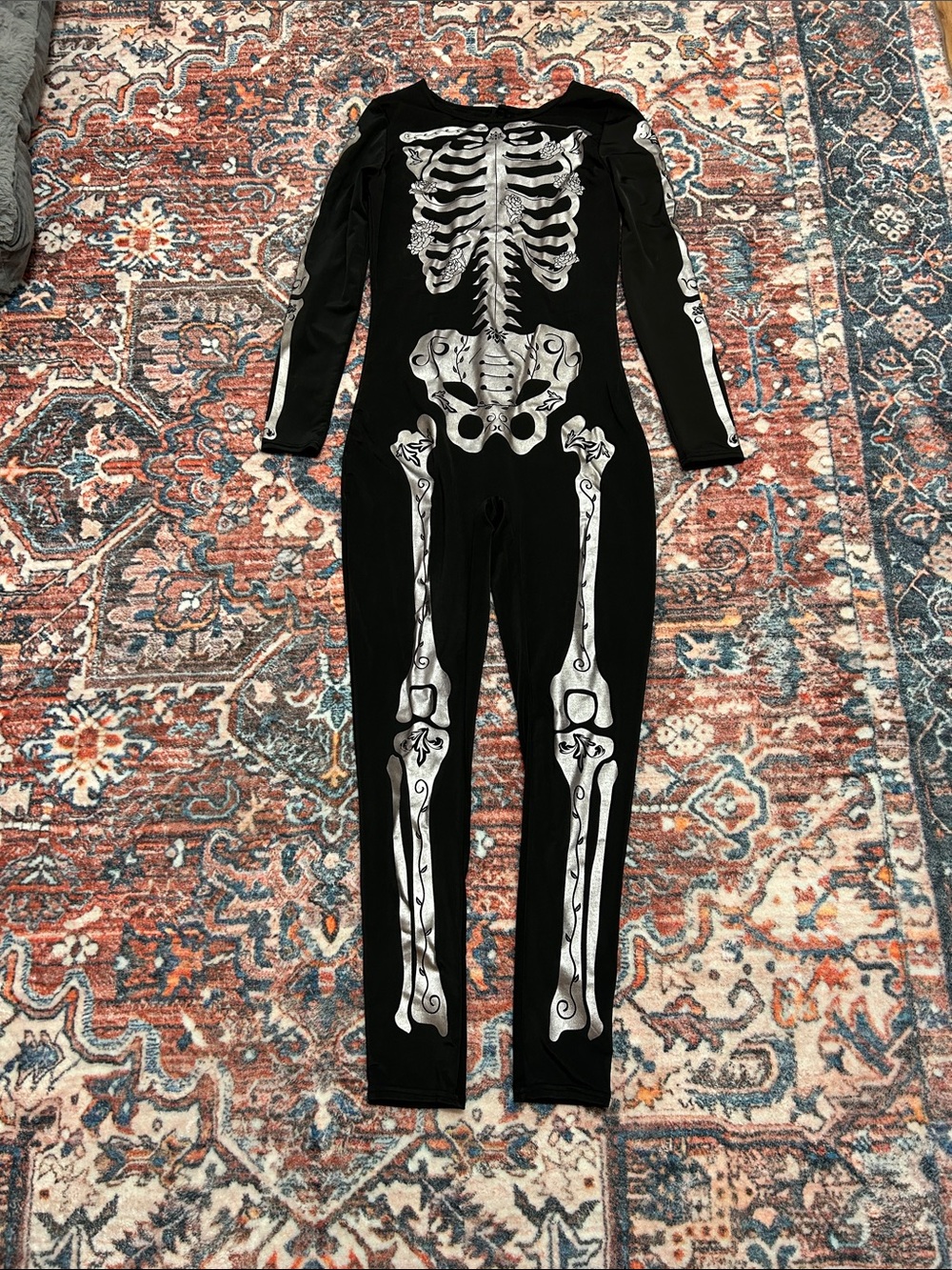Spirit Black and Silver women’s Skeleton Halloween Costume